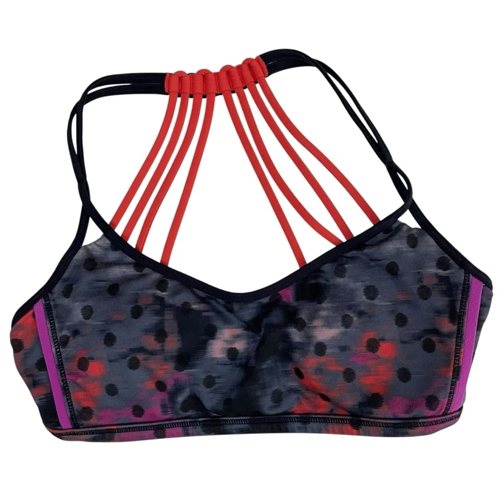 lululemon‎ Lighten Up Sports Bra Windy Bloom Luxtreme Sz 4